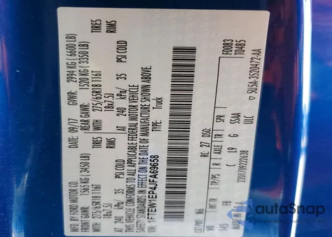 2018 Ford F150 Supercrew z USA, uszkodzony, nr VIN 1FTEW1EP4JFA69658